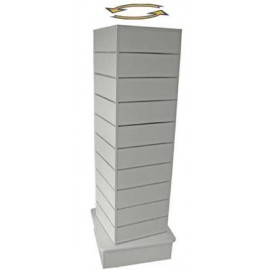 TORRE DOGATA GIREVOLE QUADRIFACCIALE IN MDF PER NEGOZI CM. 60x60x170H