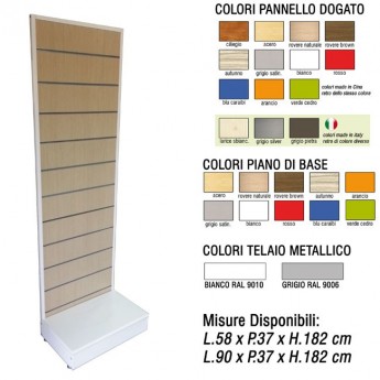 ESPOSITORE DOGATO IN MDF CON BASE CM. 58x37x182H