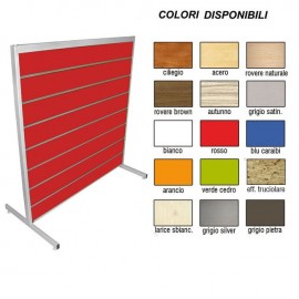 GONDOLA EKO BASSA BIFACCIALE PER NEGOZI IN MDF E METALLO CM. 121x61x128H