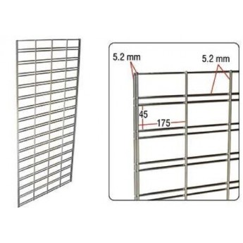 GRIGLIA DOGATA DA MURO IN METALLO PER NEGOZI CM. 60x180H