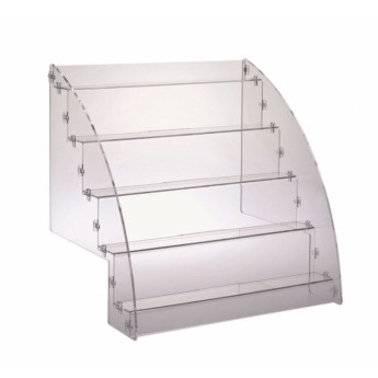 ESPOSITORE A 5 SCALINI SMALL IN PLEXI CM. 34x40H