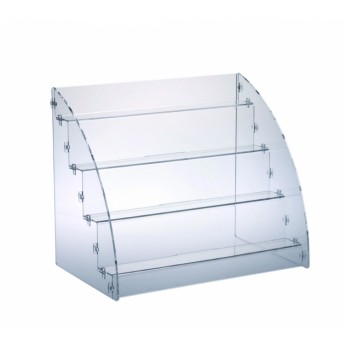 ESPOSITORE A 4 SCALINI IN PLEXI CM. 53x43H