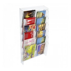 PORTA-CARTOLINE DA MURO IN PLEXI CM. 25x56H