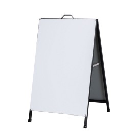 CAVALLETTO SCRIVIBILE BIANCO CON PANNELLO IN METALLO CM.60x90H