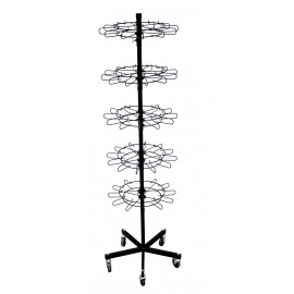 ESPOSITORE PORTABLISTER CON SISTEMA DI SICUREZZA IN FILO METALLICO PER NEGOZI CM. 50x50x170h