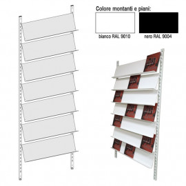 PARETE ESPOSITIVA CON 7 RIPIANI CM. 62x40x240H