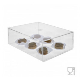 TECA IN PLEXI CON COPERCHIO ESTRAIBILE CM. 30x20x10H