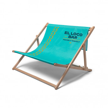 SEDIA DA SPIAGGIA DOPPIA CON TELO PERSONALIZZATO