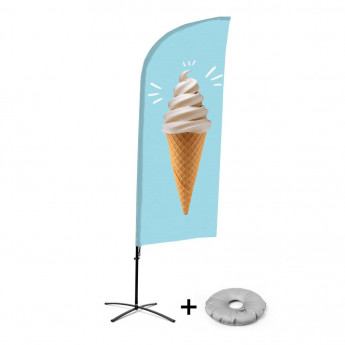 BANDIERA CON IMMAGINE GELATO