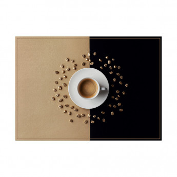 N. 6 TOVAGLIETTE LAVABILI CON STAMPA CAFFE'
