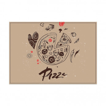 N. 6 TOVAGLIETTE LAVABILI CON STAMPA PIZZA