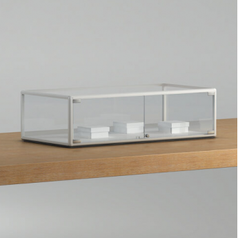 VETRINETTA CON PROFILO BIANCO CM. 101x51x26H