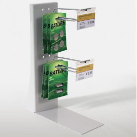 ESPOSITORE IN METALLO CON 2 GANCI 