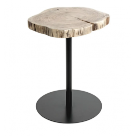 TAVOLINO CON PIANO IN LEGNO MASSELLO