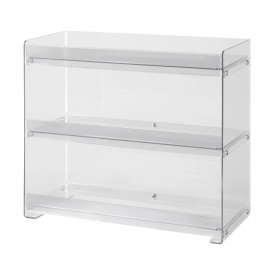DISPLAY A 3 RIPIANI IN PLEXI CON PORTAPREZZO