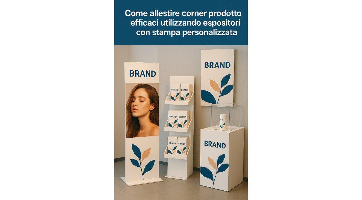 COME ALLESTIRE CORNER PRODOTTO EFFICACI UTILIZZANDO ESPOSITORI CON STAMPA PERSONALIZZATA