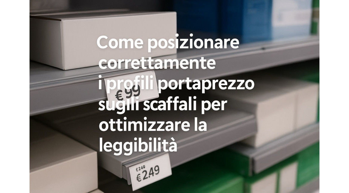 COME POSIZIONARE CORRETTAMENTE I PROFILI PORTAPREZZO SUGLI SCAFFALI