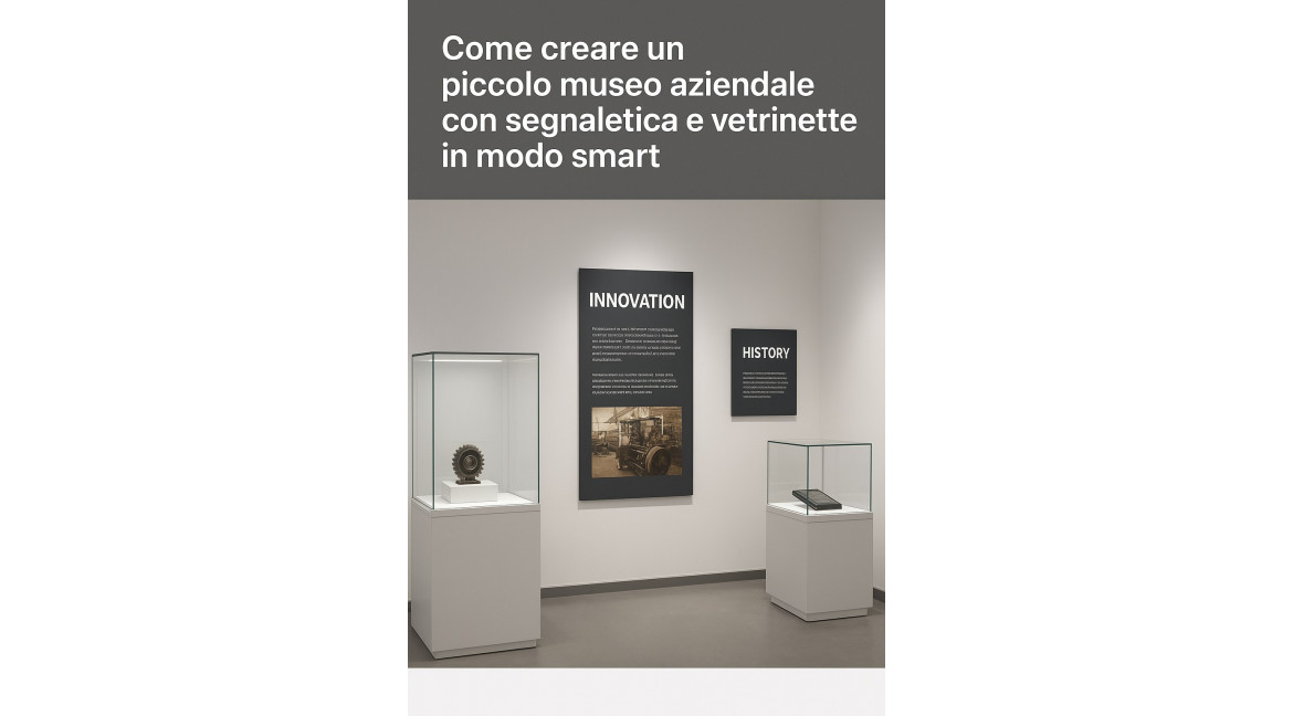 COME CREARE UN PICCOLO MUSEO AZIENDALE CON SEGNALETICA E VETRINETTE IN MODO SMART