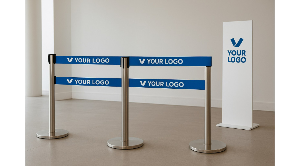 RENDI UNICI I TUOI EVENTI CON COLONNINE SEGNAPERCORSO CON NASTRO PERSONALIZZATO 