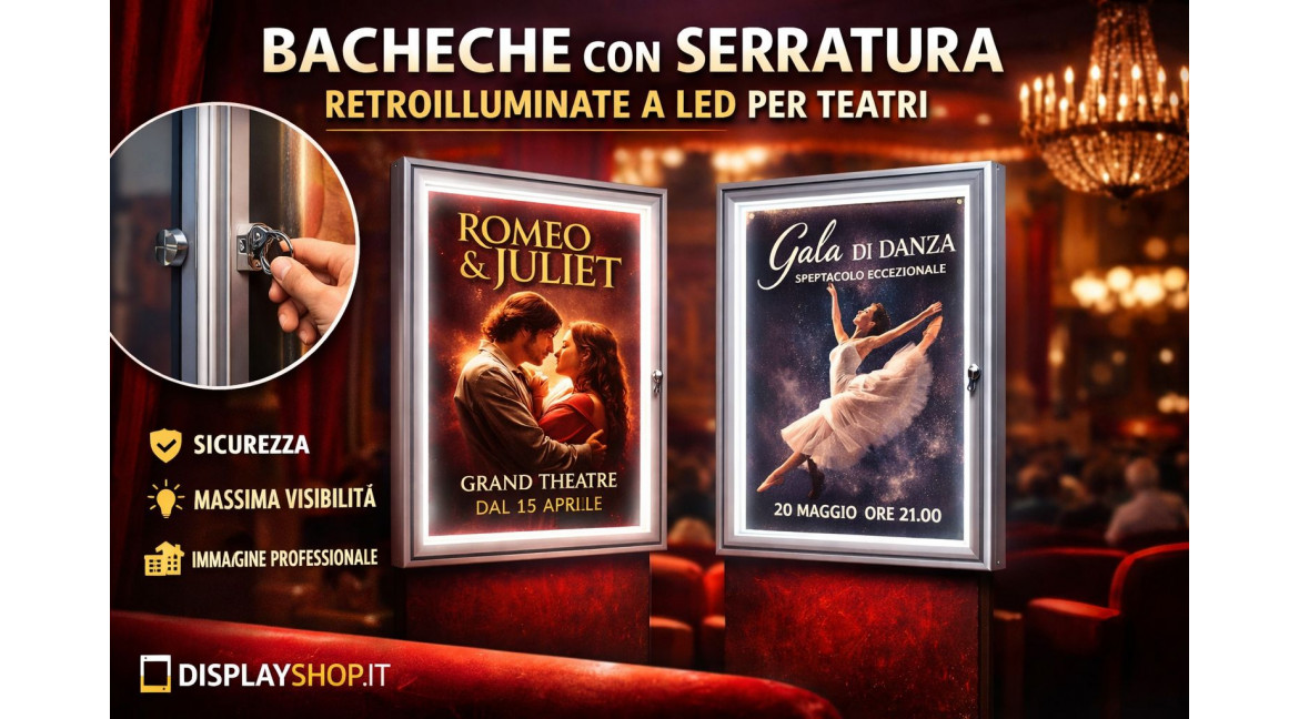 COME ESPORRE MANIFESTI IN TEATRO GRAZIE ALLE BACHECHE CON SERRATURA 