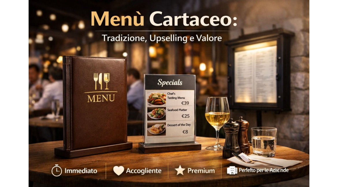 PERCHE' IN RISTORANTE TANTI PREFERISCONO IL MENU CARTACEO (E COME ESPORLO)