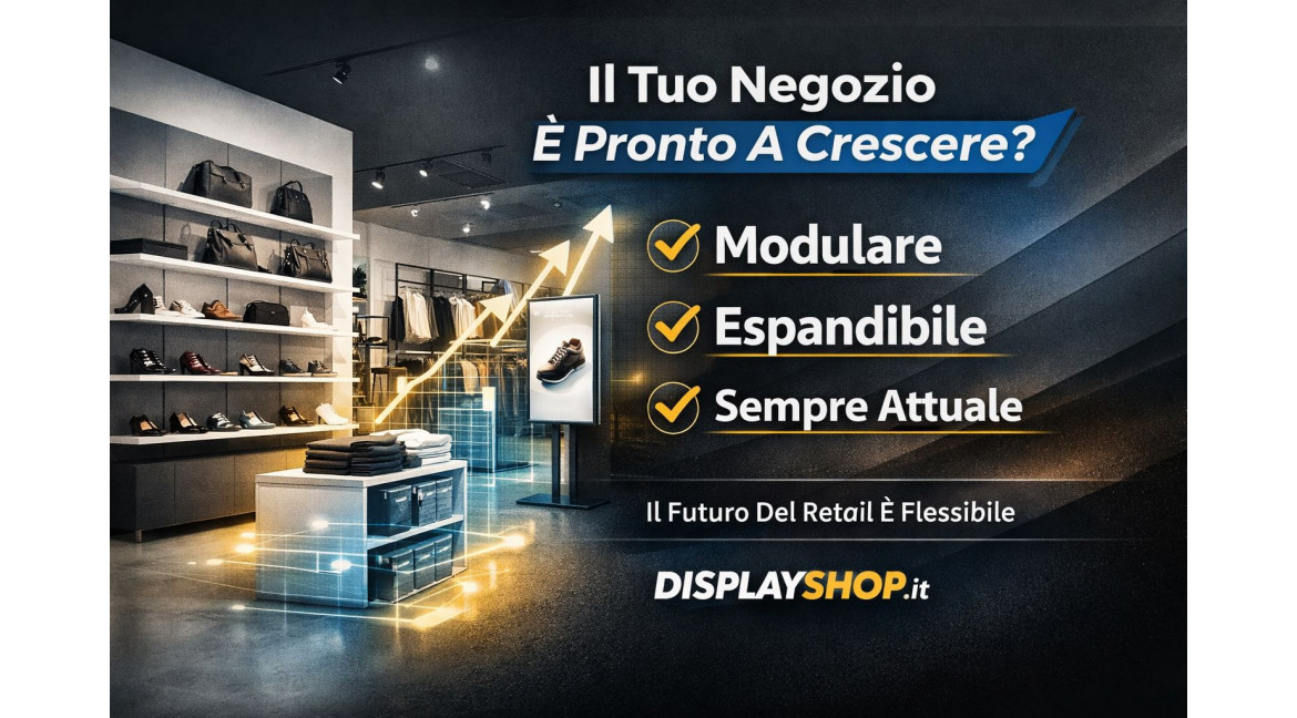 PERHE' E' IMPORTANTE CHE UN SISTEMA DI ARREDO NEGOZIO SIA AMPLIABILE NEL TEMPO