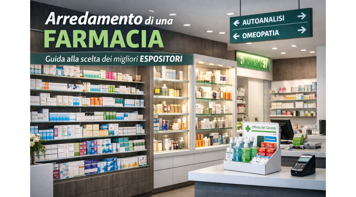 ARREDAMENTO DI UNA FARMACIA: GUIDA ALLA SCELTA DEI MIGLIORI ESPOSITORI