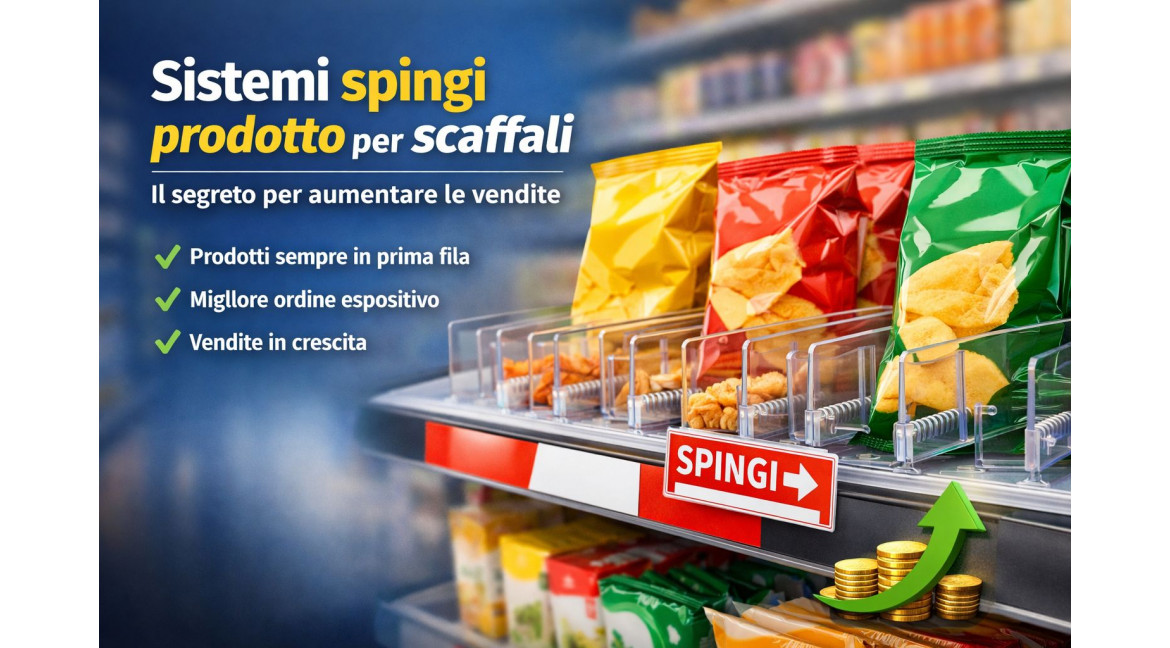 SISTEMI SPINGI PRODOTTO PER SCAFFALI: IL SEGRETO PER AUMENTARE LE VENDITE 