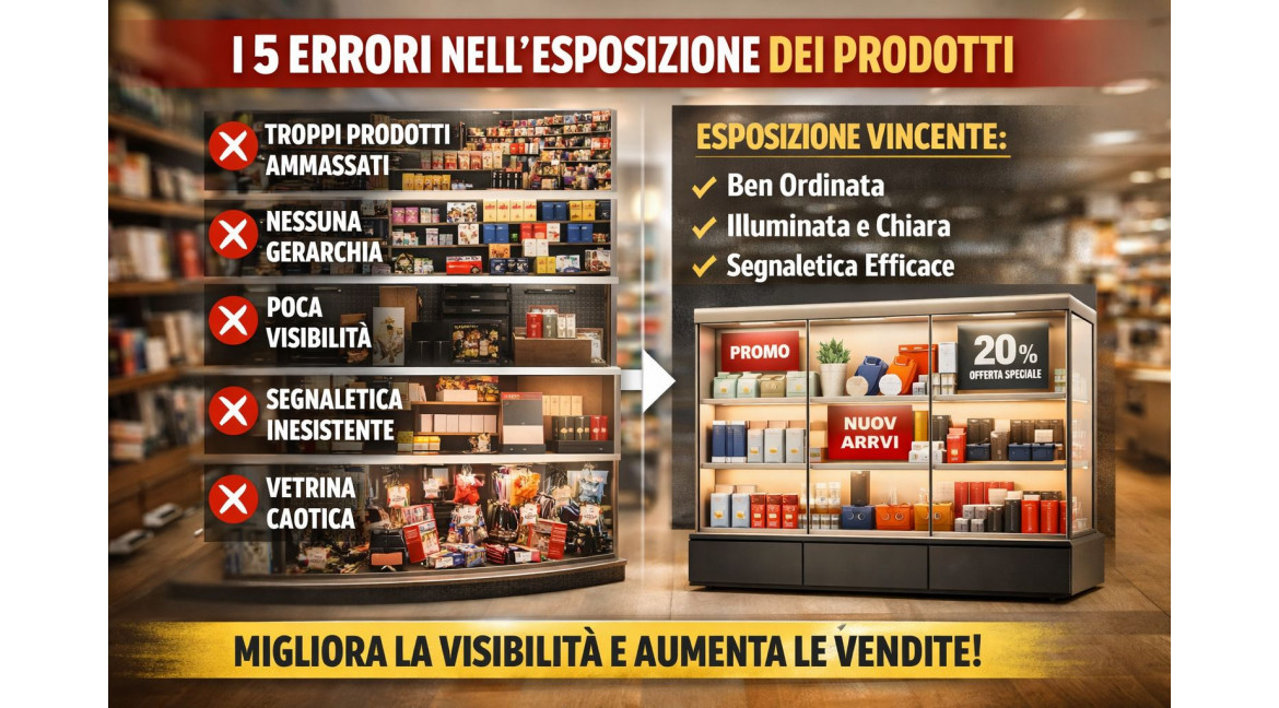 I 5 MAGGIORI ERRORI NELL'ESPOSIZIONE DEI PRODOTTI (CHE FANNO PERDERE VENDITE AI NEGOZI)