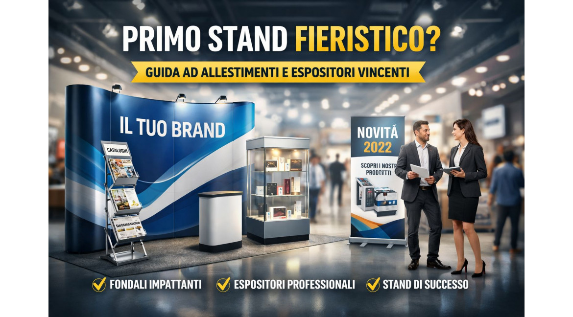 IL PRIMO STAND FIERISTICO: GUIDA ALL'ALLESTIMENTO E ALLA SCELTA DI FONDALI ED ESPOSITORI 