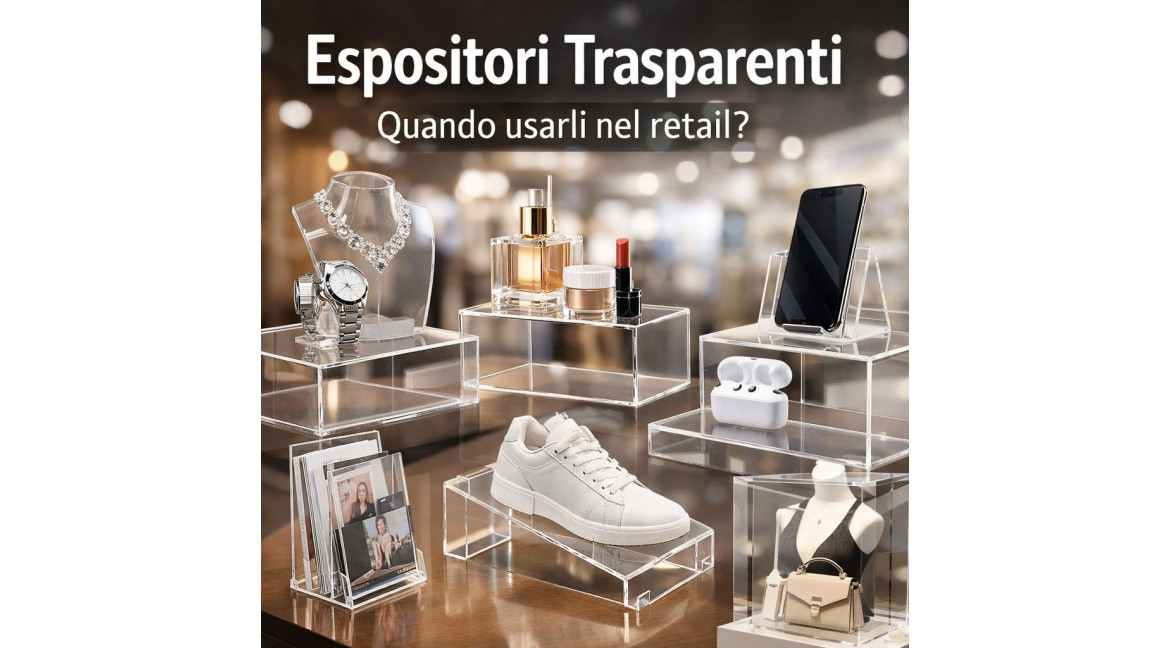 ESPOSITORI TRASPARENTI: QUANDO USARLI NEL RETAIL