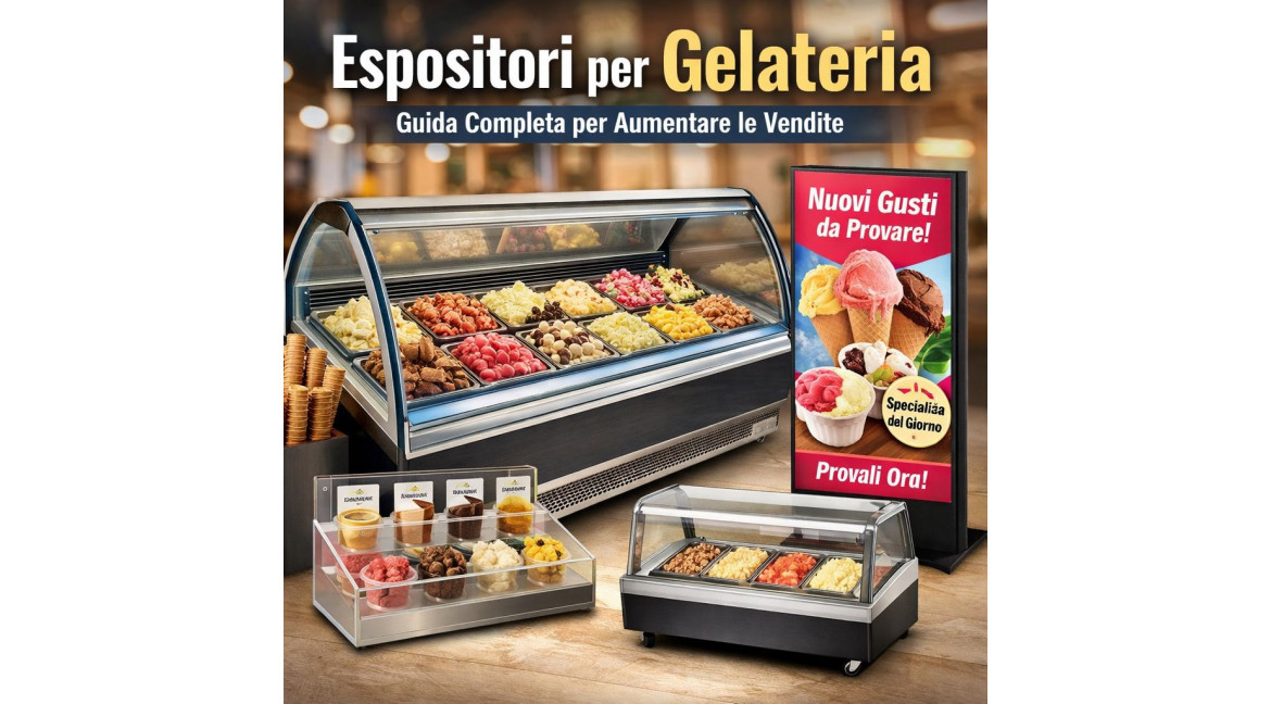 GUIDA COMPLETA AGLI ESPOSITORI PER LA GELATERIA: COME AUMENTARE VENDITE E VISIBILITA'