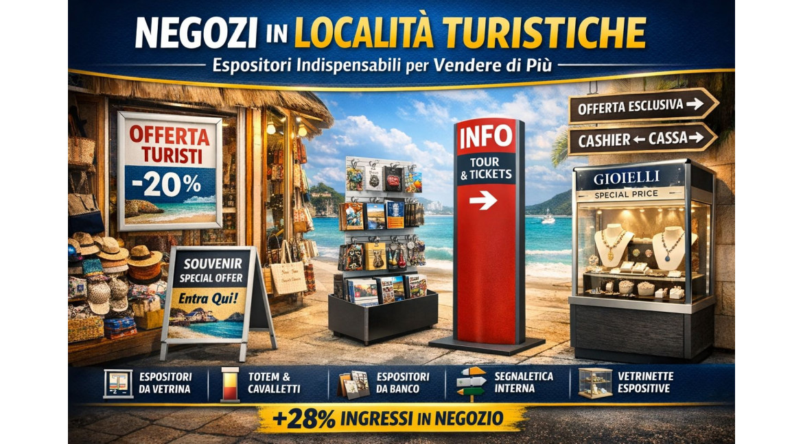 NEGOZIO IN LOCALITA' TURISTICHE: GUIDA AGLI ESPOSITORI INDISPENSABILI PER VENDERE DI PIU'