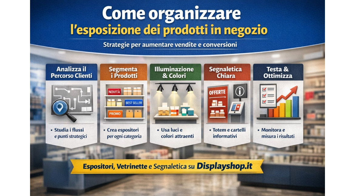 COME ORGANIZZARE L'ESPOSIZIONE DEI PRODOTTI IN NEGOZIO: STRATEGIE EFFICACI PER AUMENTARE CONVERSIONI E VENDITE 