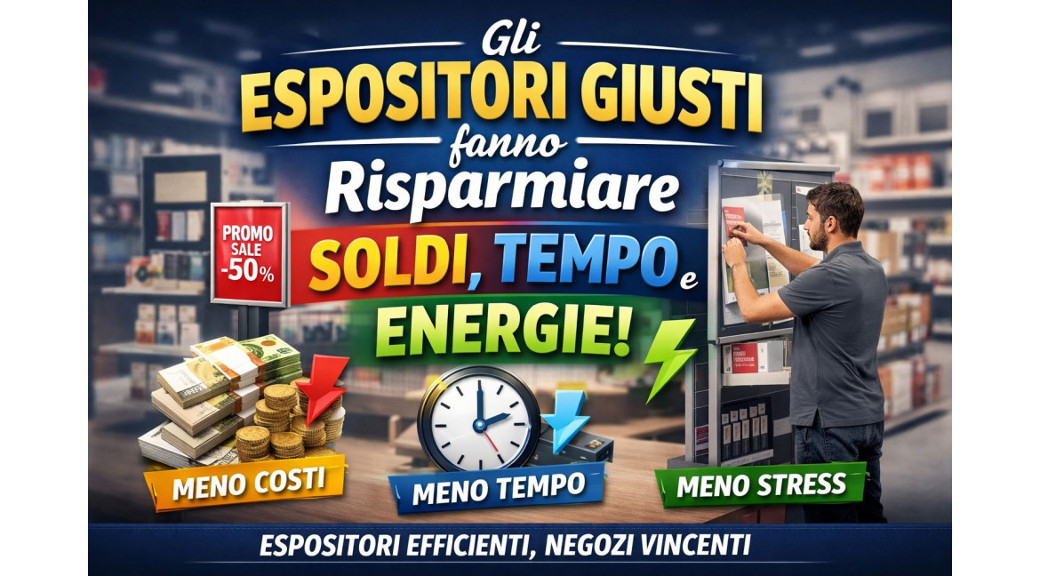 PERCHE' UNA ATTENTA SCELTA DEGLI ESPOSITORI PUO' FAR RISPARMIARE SOLDI, TEMPO ED ENERGIE