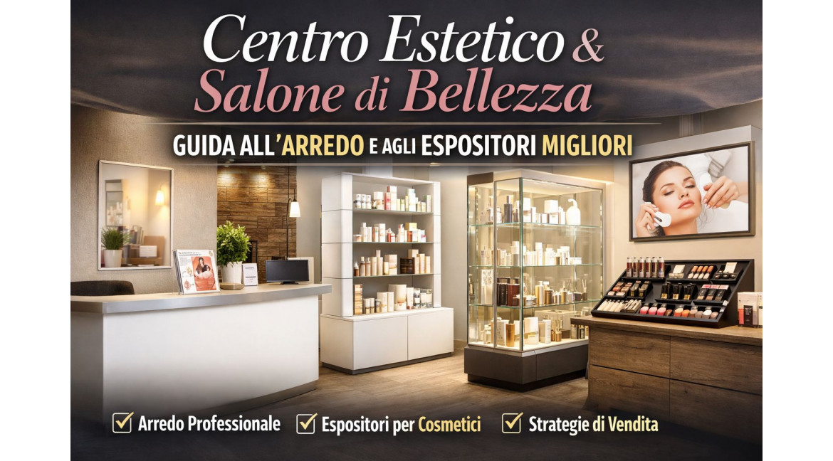 CENTRO ESTETICO E SALONE DI BELLEZZA: COME SCEGLIERE L'ARREDO E I MIGLIORI ESPOSITORI (PER AUMENTARE CLIENTI E VENDITE)