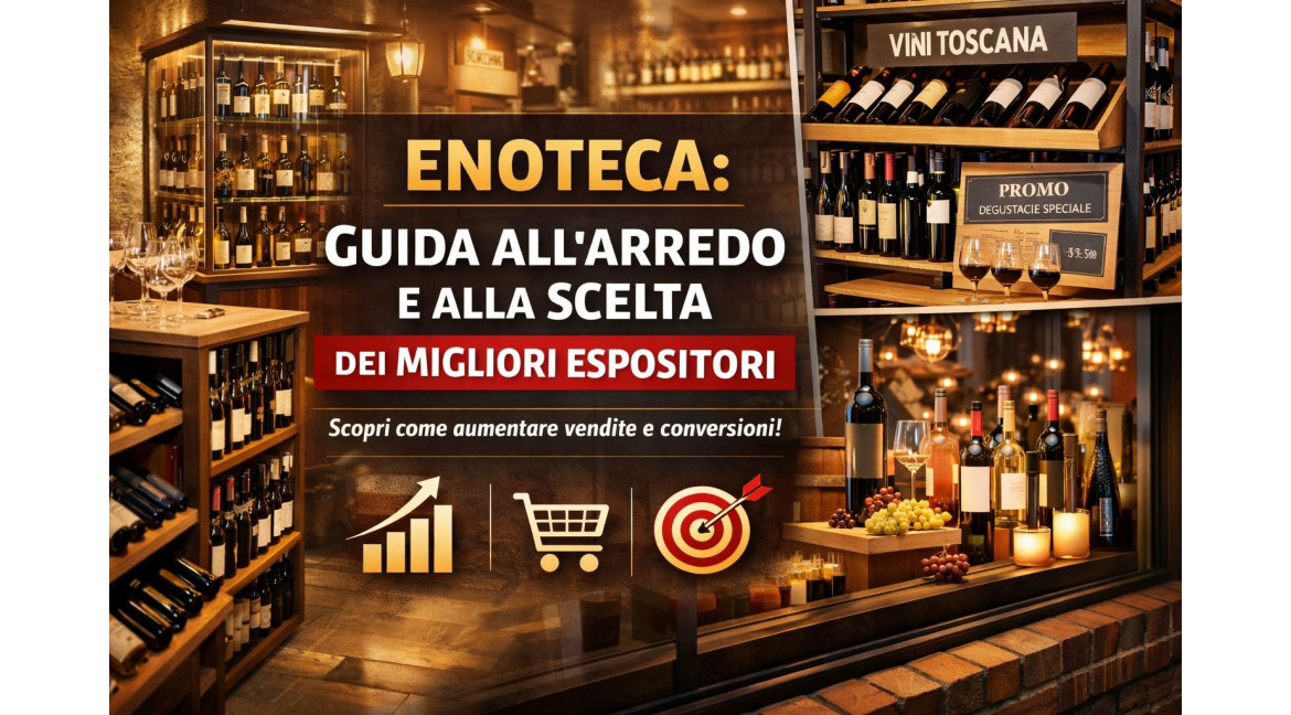 ENOTECA: GUIDA ALL'ARREDO PIU' EFFICACE E ALLA SCELTA DEI MIGLIORI ESPOSITORI