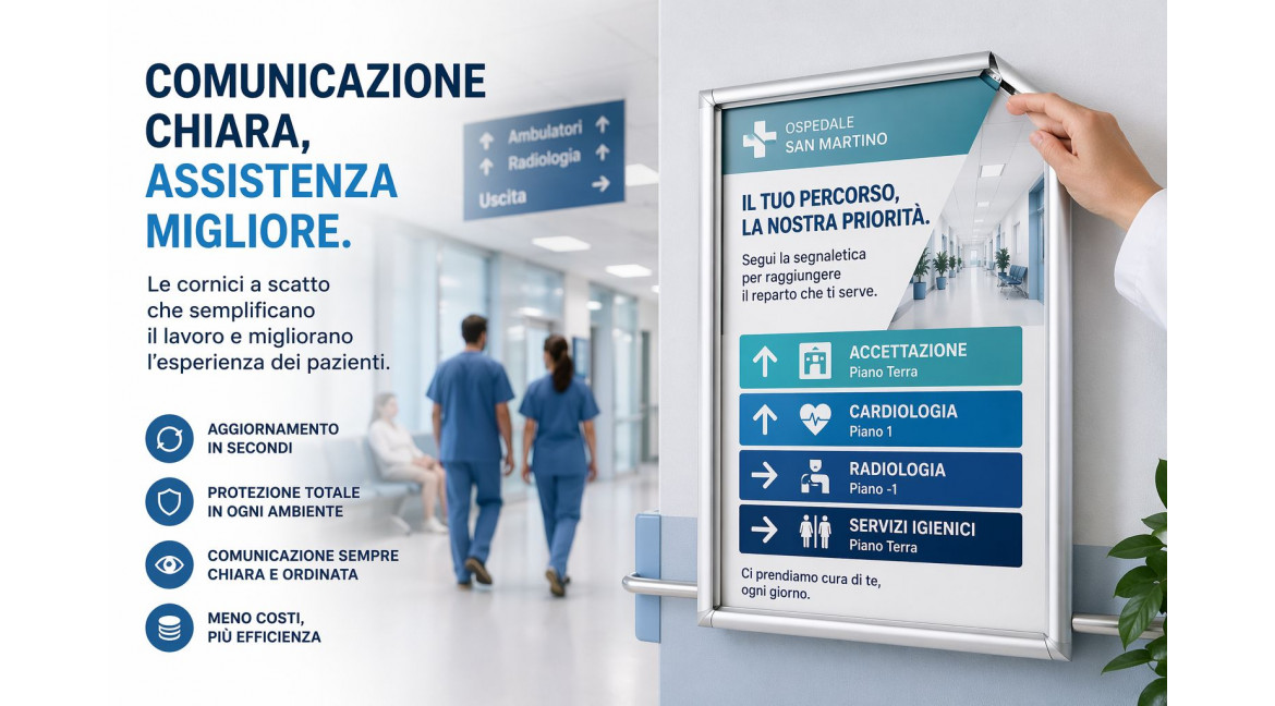 PERCHE' LE CORNICI A SCATTO SONO INDISPENSABILI PER OSPEDALI E STRUTTURE SANITARIE