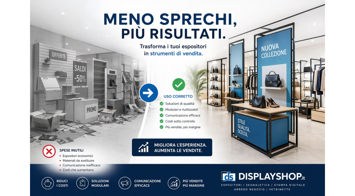 COME ELIMINARE SPESE IMPRODUTTIVE CON UN USO CORRETTO DEGLI ESPOSITORI