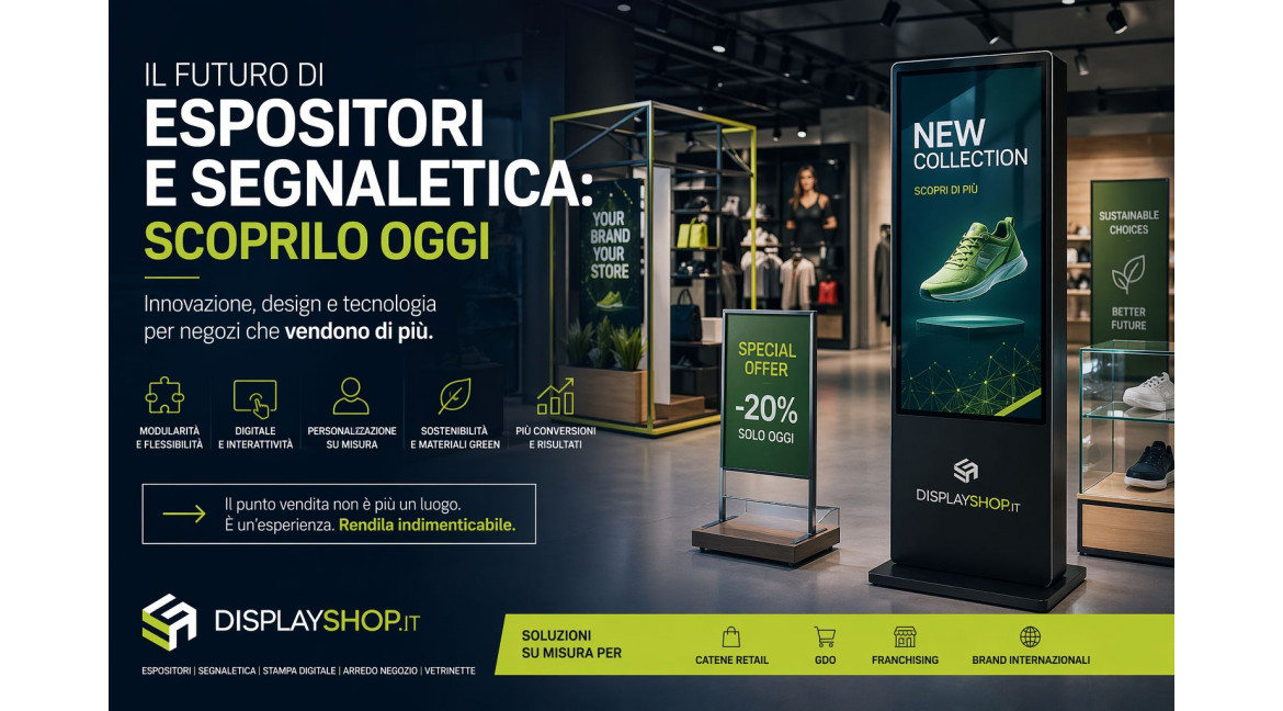COSA CI RISERVA IL FUTURO NEL SETTORE ESPOSITORI E SEGNALETICA: SCOPRILO OGGI