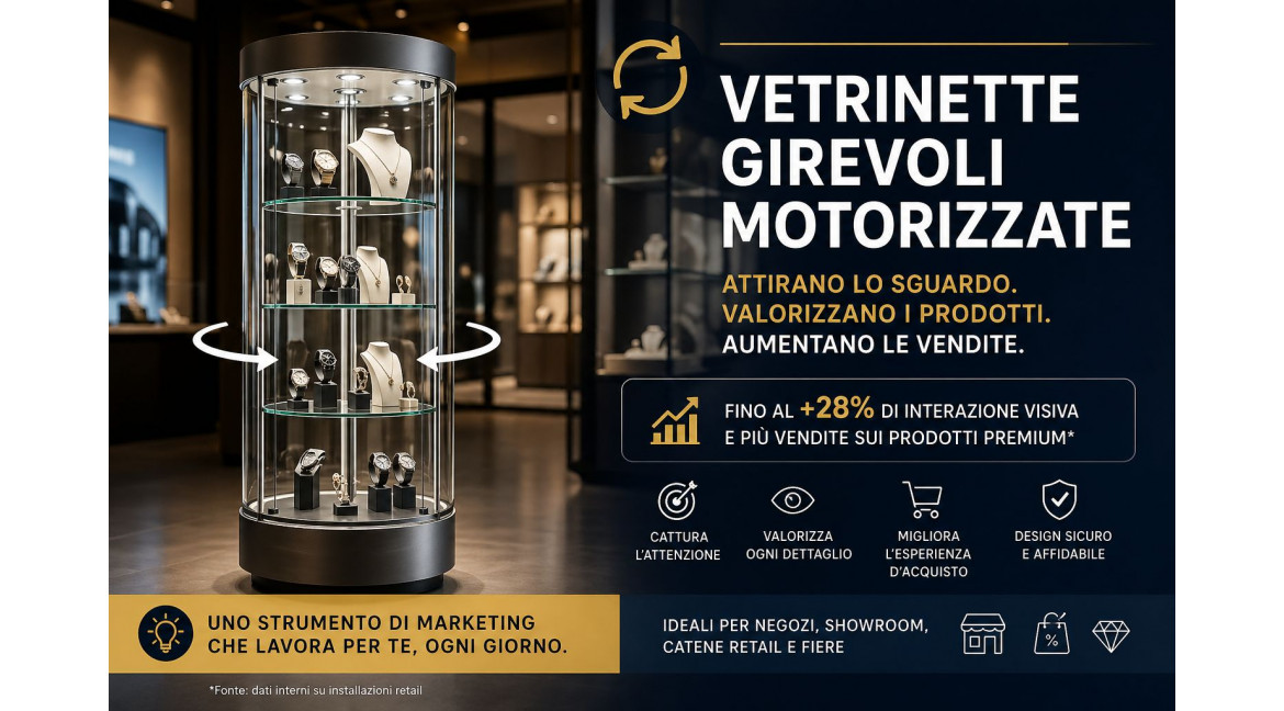 VETRINETTE GIREVOLI MOTORIZZATE: GUIDA COMPLETA ALLA SCELTA E ALL'UTILIZZO