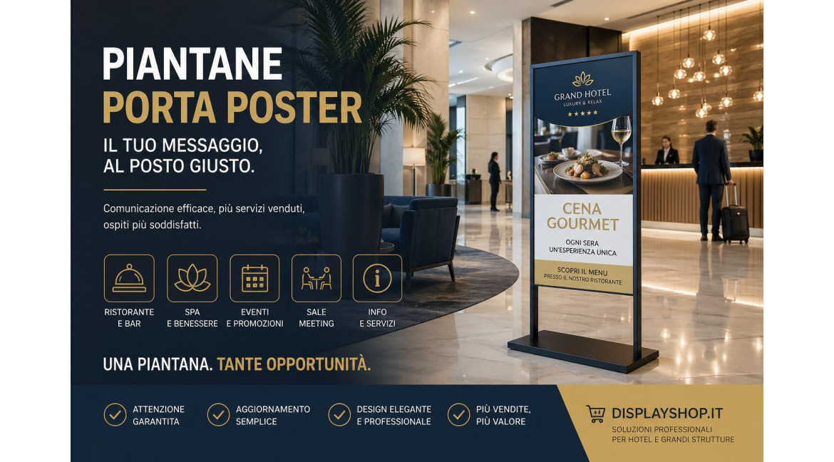 COME E DOVE INSERIRE PIANTANE PORTA POSTER NEGLI HOTEL 