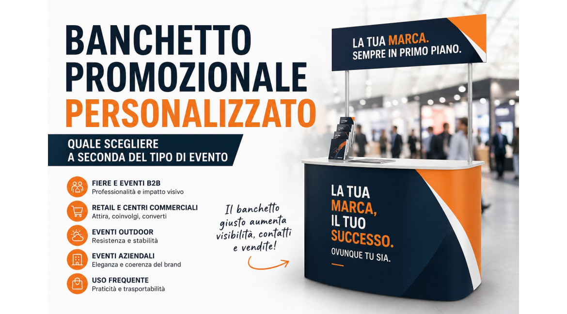 BANCHETTO PROMOZIONALE PERSONALIZZATO: QUALE SCEGLIERE IN BASE AL TIPO DI EVENTO 