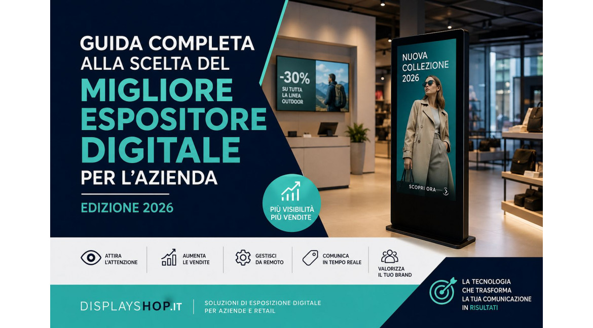 GUIDA COMPLETA ALLA SCELTA DEL MIGLIORE ESPOSITORE DIGITALE PER L'AZIENDA (EDIZIONE 2026)
