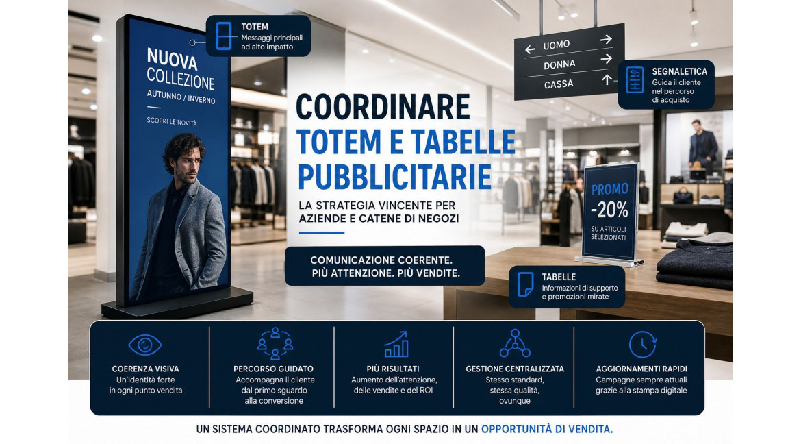 COME COORDINARE TOTEM E TABELLE IN UNA GRANDE AZIENDA: GUIDA STRATEGICA