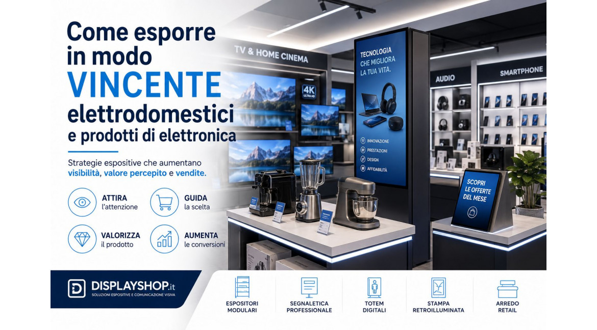 COME ESPORRE IN MODO VINCENTE ELETTRODOMESTICI E PRODOTTI DI ELETTRONICA