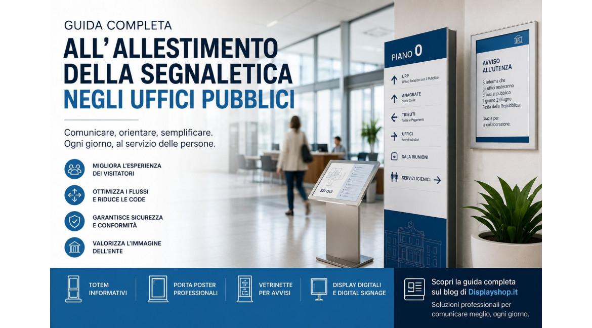 GUIDA COMPLETA ALL'ALLESTIMENTO DELLA SEGNALETICA NEGLI UFFICI PUBBLICI
