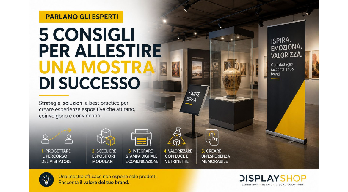 PARLANO GLI ESPERTI: 5 CONSIGLI PER ALLESTIRE UNA MOSTRA DI SUCCESSO