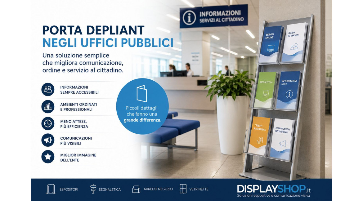 COME E PERCHE' UTILIZZARE I PORTA DEPLIANT NEI GRANDI UFFICI PUBBLICI