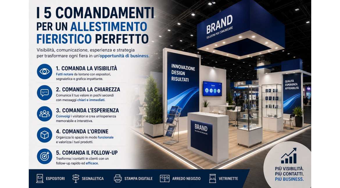 I 5 COMANDAMENTI PER UN ALLESTIMENTO FIERISTICO PERFETTO: LA GUIDA DEFINITIVA